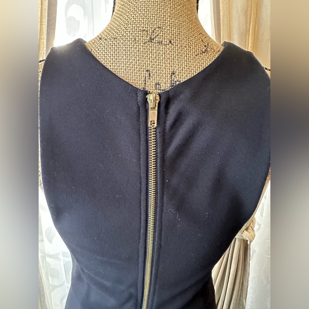 Felicity & Coco Classic Black Full Back Zip Sleeveless Sheath Dress - Picture 6 of 11